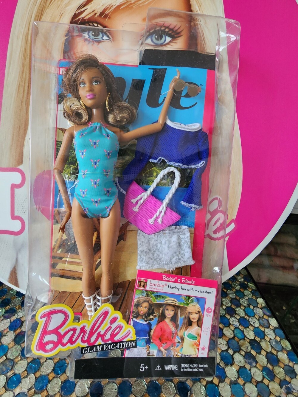 Barbie Doll Glam Vacation Doll Ethnic New Sealed 2015 With Outfit Mattel